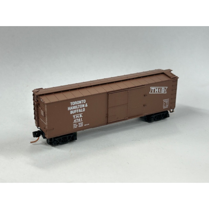 Pre-Owned: Micro Trains  40' Wooden Box Car Toronto Hamilton Buffalo (THB) 4761 - N Scale