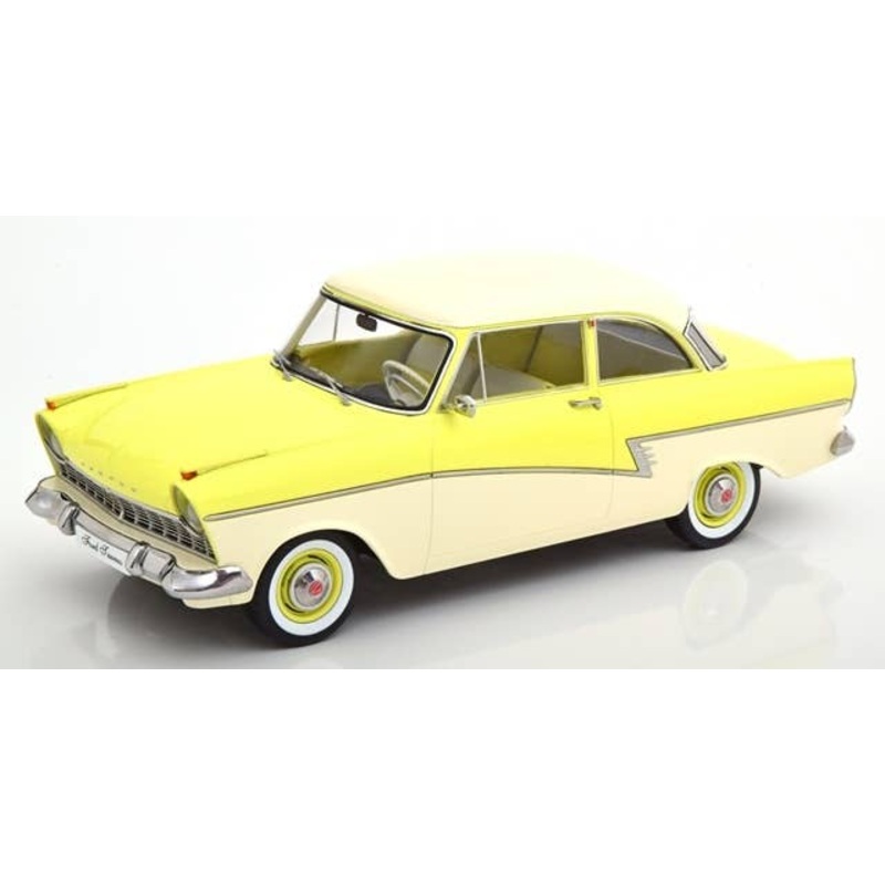 1/18 Ford Taunus 17M P2 1957 Light Yellow & White