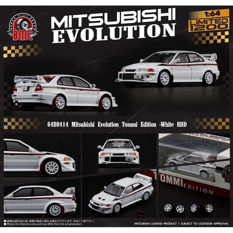 1/64 Mitsubishi Lancer EVO 6.5 White Tommi Edition