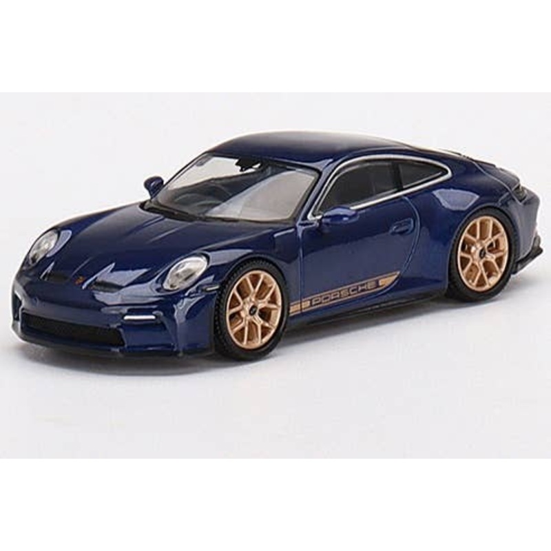 1/64 Porsche 911 (992) GT3 Touring Gentian Blue Metallic (Left Handle)