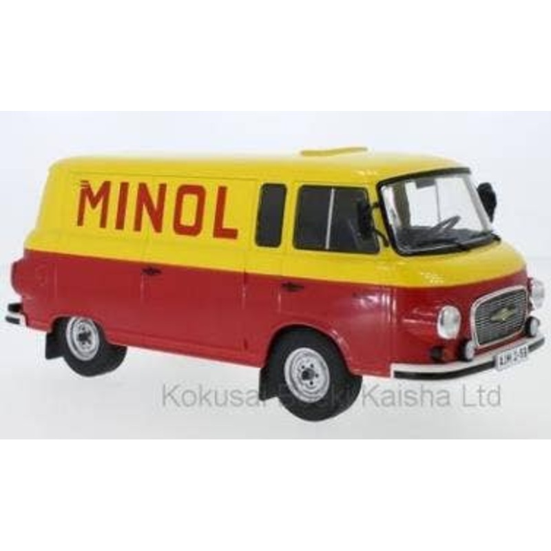 1/18 Barkas B 1000 Box Wagon Minol 1970 Yellow & Red