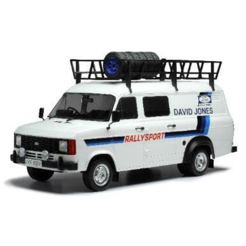 1/18 Ford Transit MK II 1979 Rally Assistance David Jones with Roof Accessories