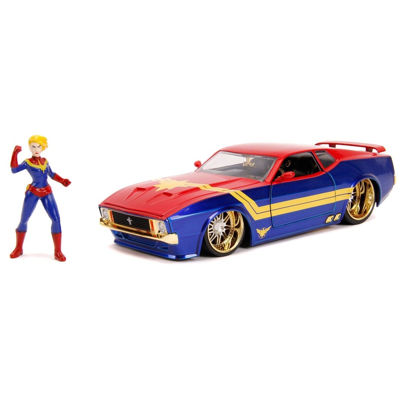 1/24 Ford Mustang Mach 1 1973 with Captain Marvel Figure (Avengers)