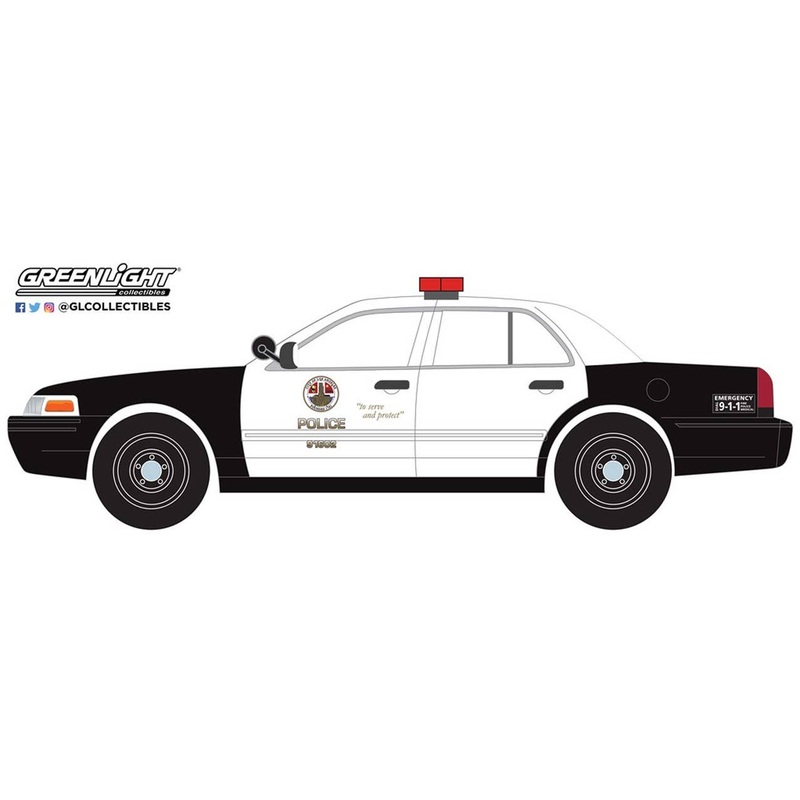 1/24 GreenLight Hollywood Series 14 - 2001 Ford Crown Victoria Police Interceptor - Los Angeles Police Department (LAPD)