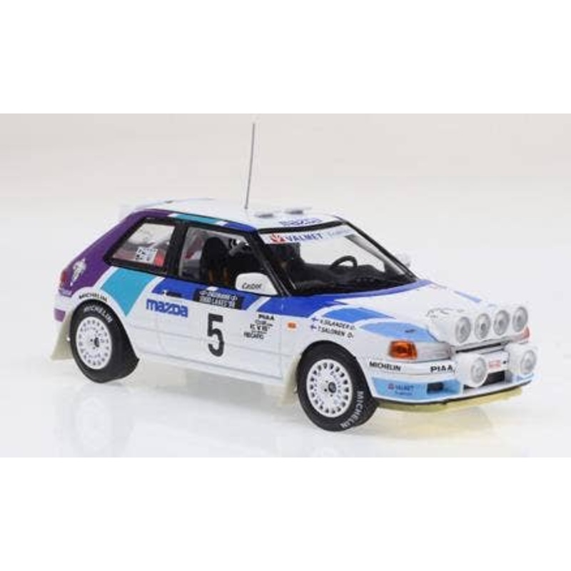 1/43 Mazda 323 GT-X 1990 1000 Lake Rally # 5 T.Salonen / V.Silander with Light Pod