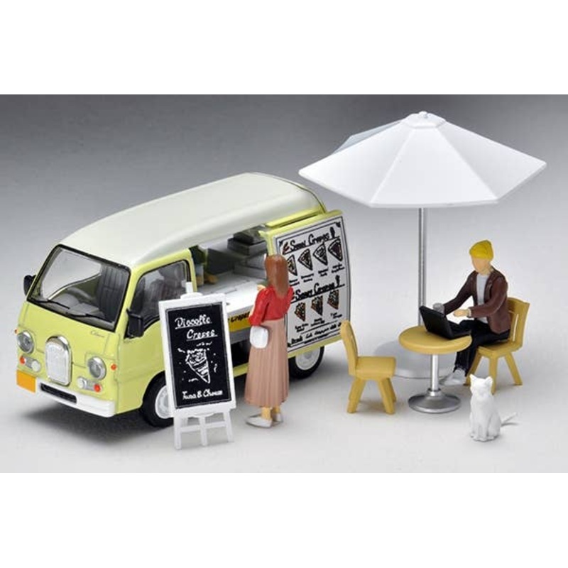 1/64 GeoColle 64 #Car Snap 15a Crepe shop (Subaru Sambar Diaz Classic mobile sales car included)