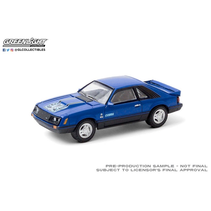 1/64 GreenLight 1979 Ford Cobra T5 Blue Glow