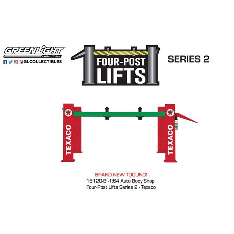 1/64 GreenLight Auto Body Shop - Four-Post Lifts Series 2 - Texaco