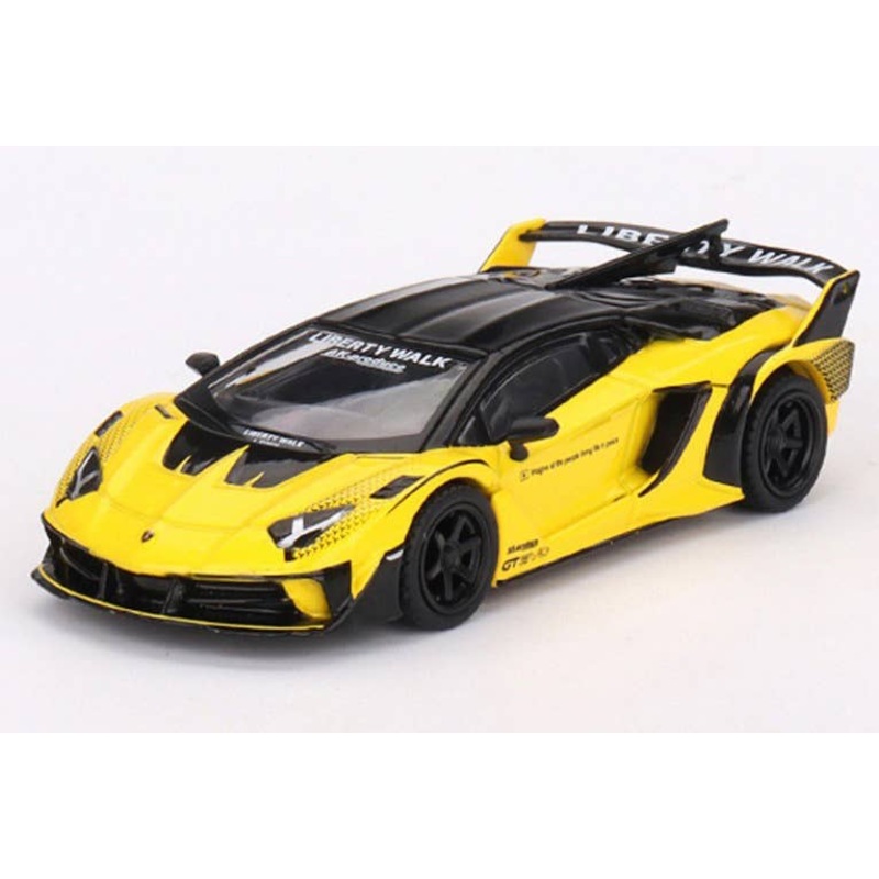 1/64 LB-Silhouette WORKS Lamborghini Aventador GT EVO Yellow (Left Handle)
