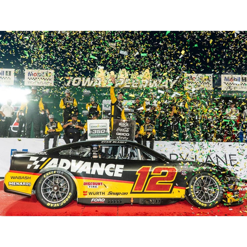 1/64 Advance Auto Parts 2024 Ford Mustang Ryan Blaney #12 Iowa Speedway Winner