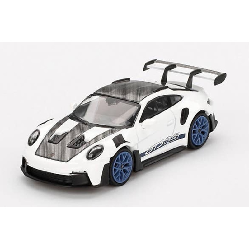 1/64 Porsche 911(992) GT3 RS Weissach Package White W / Indigo Blue (Right Hand Drive)