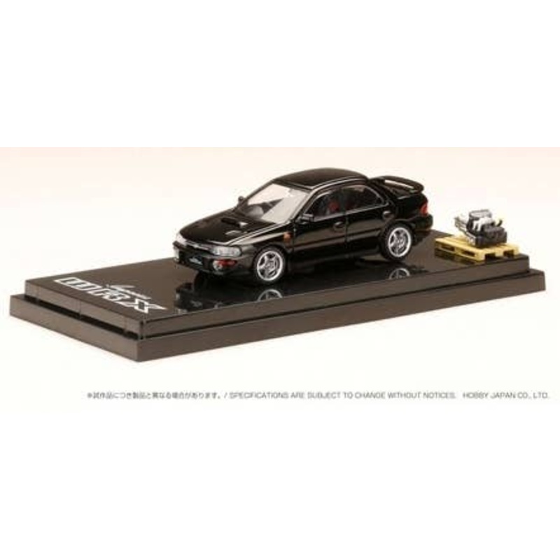 1/64 Subaru Impreza WRX (GC8) 1992 Black Mica with Engine Display Model