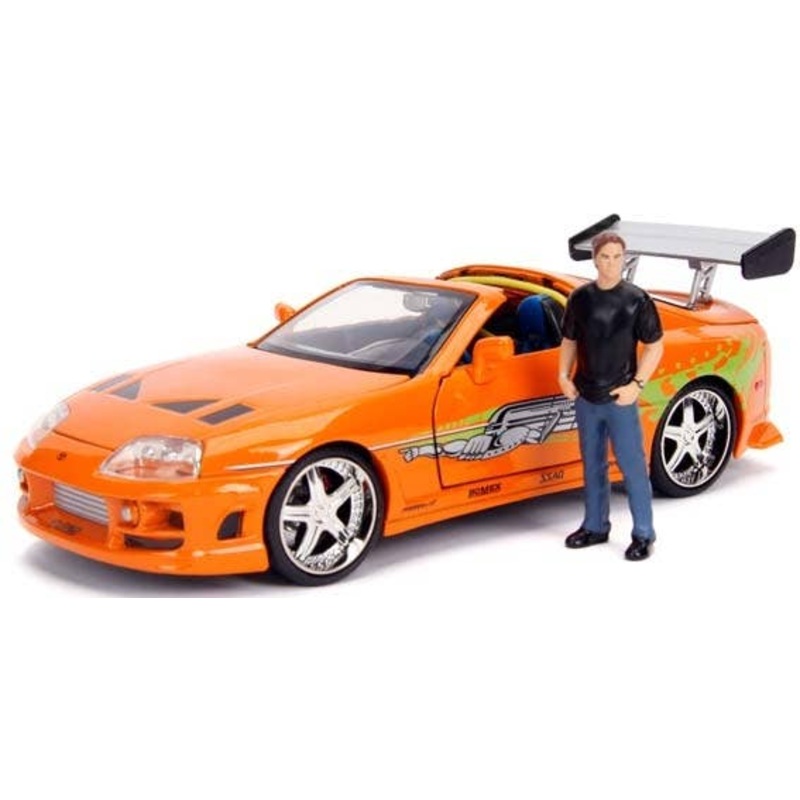 1/24 F&F Toyota Supra Orange Brian O'Conner with Figure
