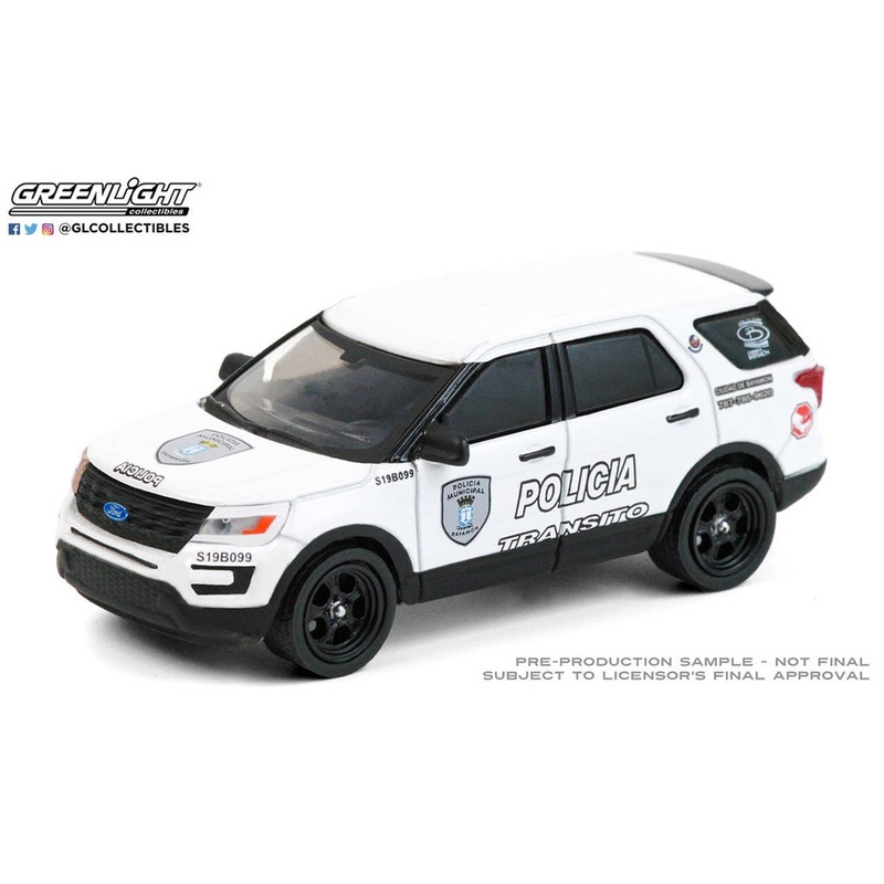 1/64 GreenLight Hot Pursuit 2016 Ford Interceptor Utility Bayamon City Police Department, Puerto Rico Policia Municipal Policia Transito