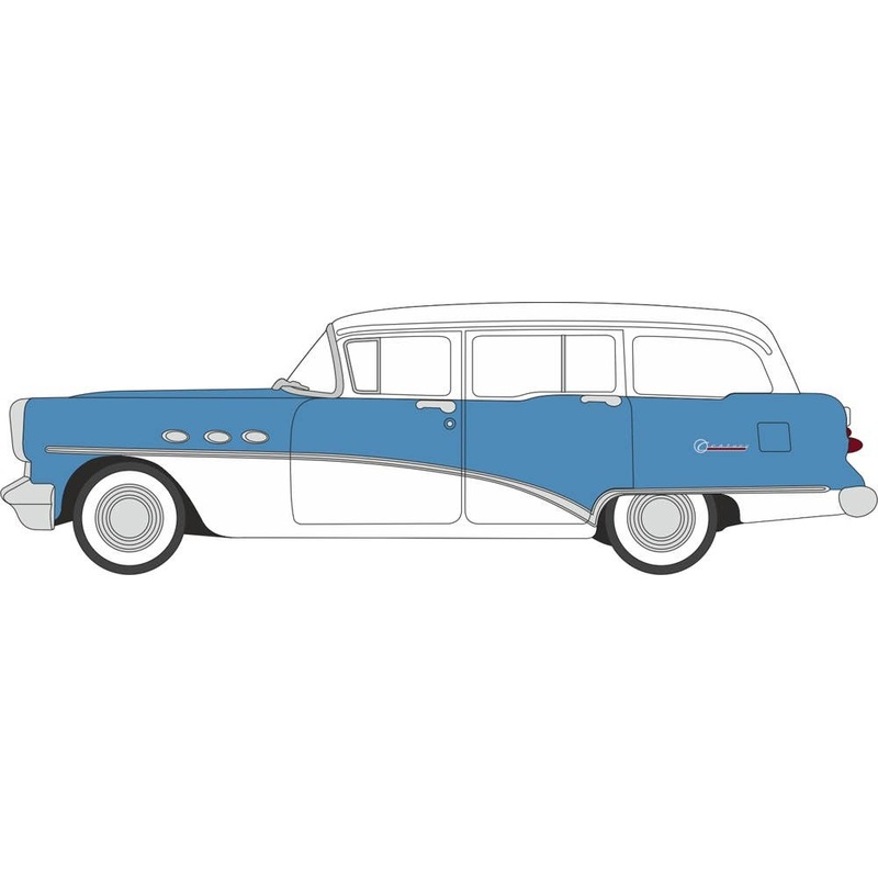 1/87 Buick Century Estate Wagon 1954 Rainier Blue & Arctic White