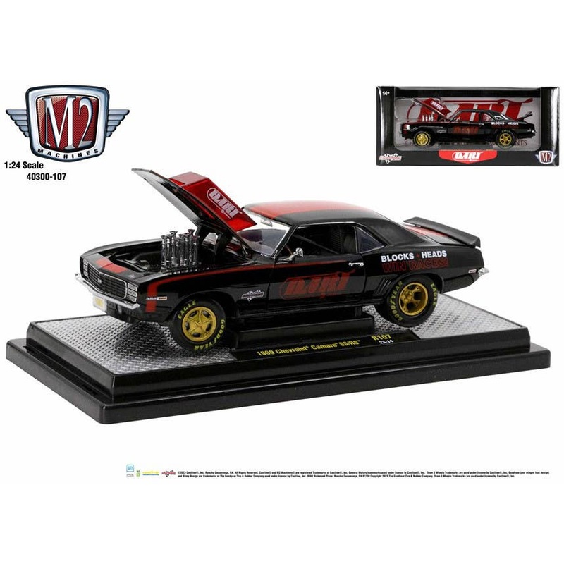 1/24 M2 Machines 1969 Chevrolet Camaro SS 396 DART - Gloss Black