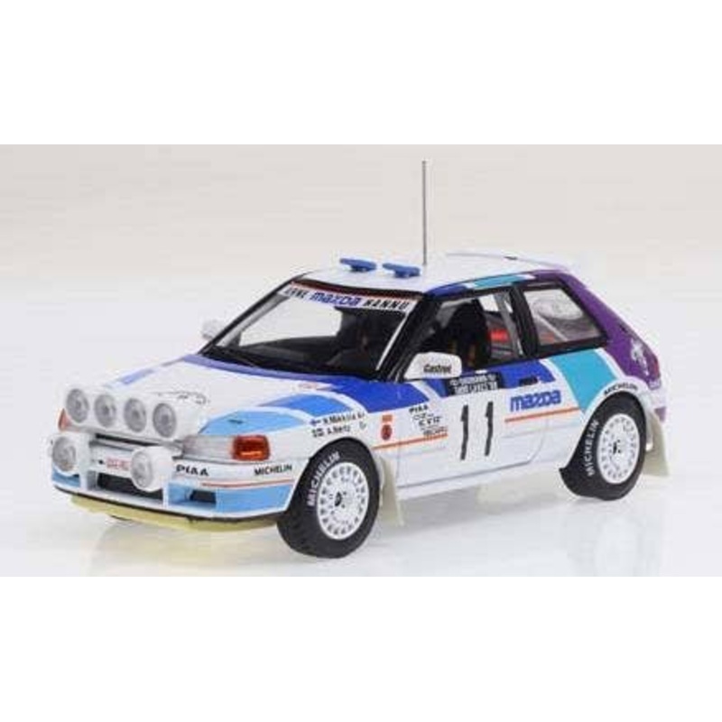 1/43 Mazda 323 GT-X 1990 1000 Lake Rally # 11 H.Mikkola / A.Hertz with Light Pod