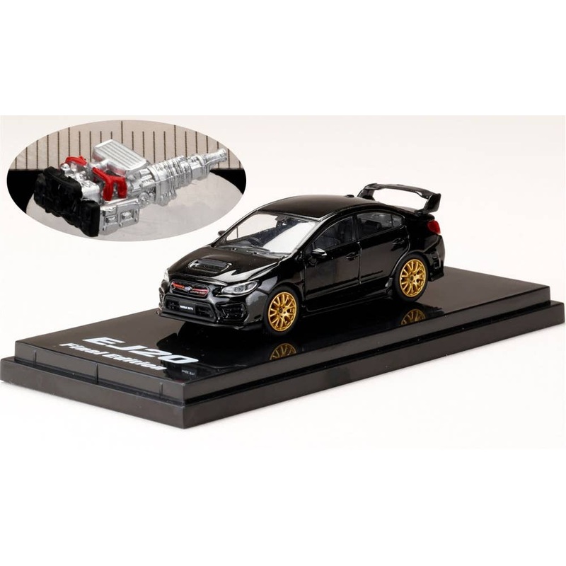 1/64 Subaru WRX STI EJ20 Final Edition (with EJ20 Engine Display Model) Crystal Black Silica
