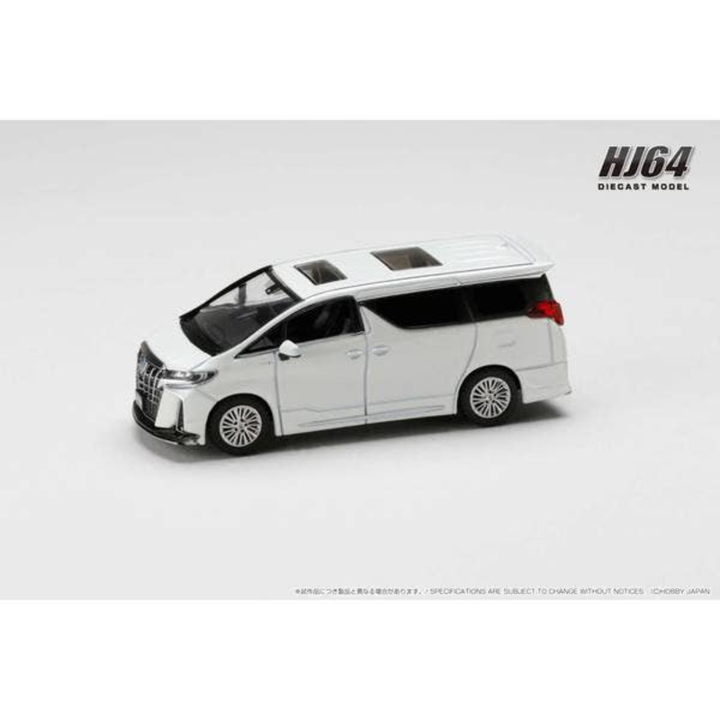 1/64 Toyota Alphard Hybrid Custom Version / With Sunroof White Pearl Crystal Shine