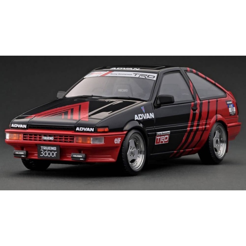 1/18 Toyota Sprinter Trueno 3Dr GT Apex (AE86) Black/Red