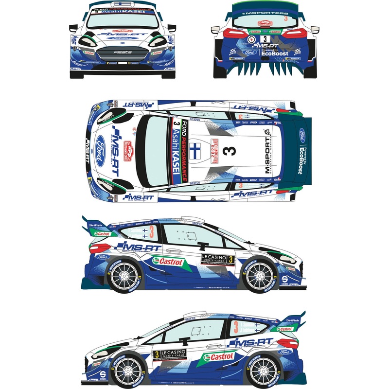 1/24 Ford Fiesta WRC #3/4 Rally Montecarlo 2020 (for Belkits) (Transkit)