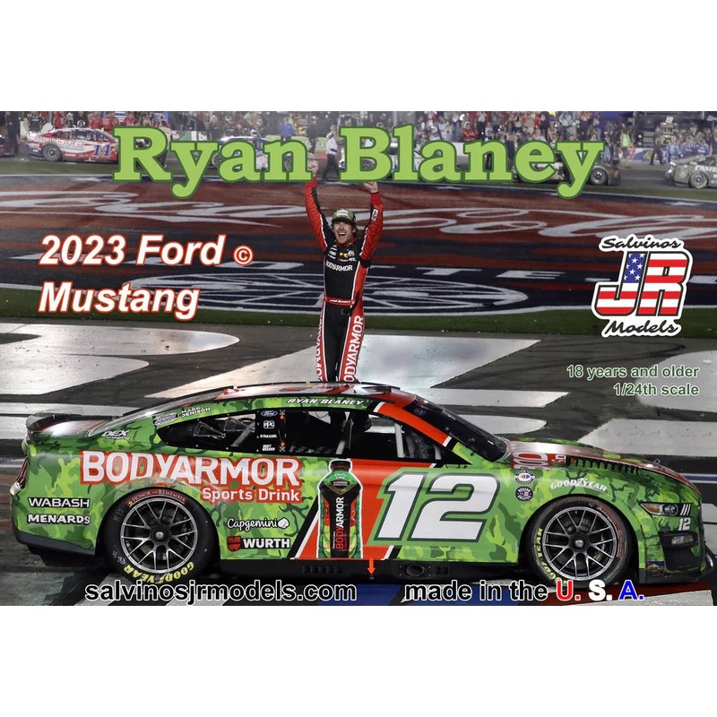 1/24 Team Penske 2023 Ryan Blaney Ford Mustang 600 Winner