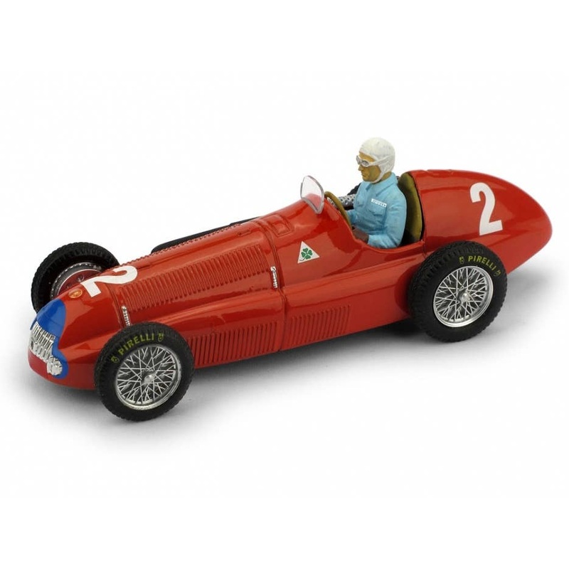 1/43 Alfa Romeo 158 UK & Europe GP #2 Nino Farina With Figure