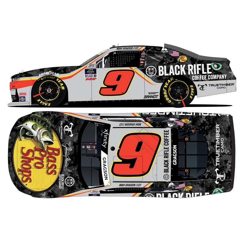 1/64 Noah Gragson # 9 Bass Pro / Black Rifle Coffee / True Timber Chevrolet Camaro NASCAR Xfinity Series