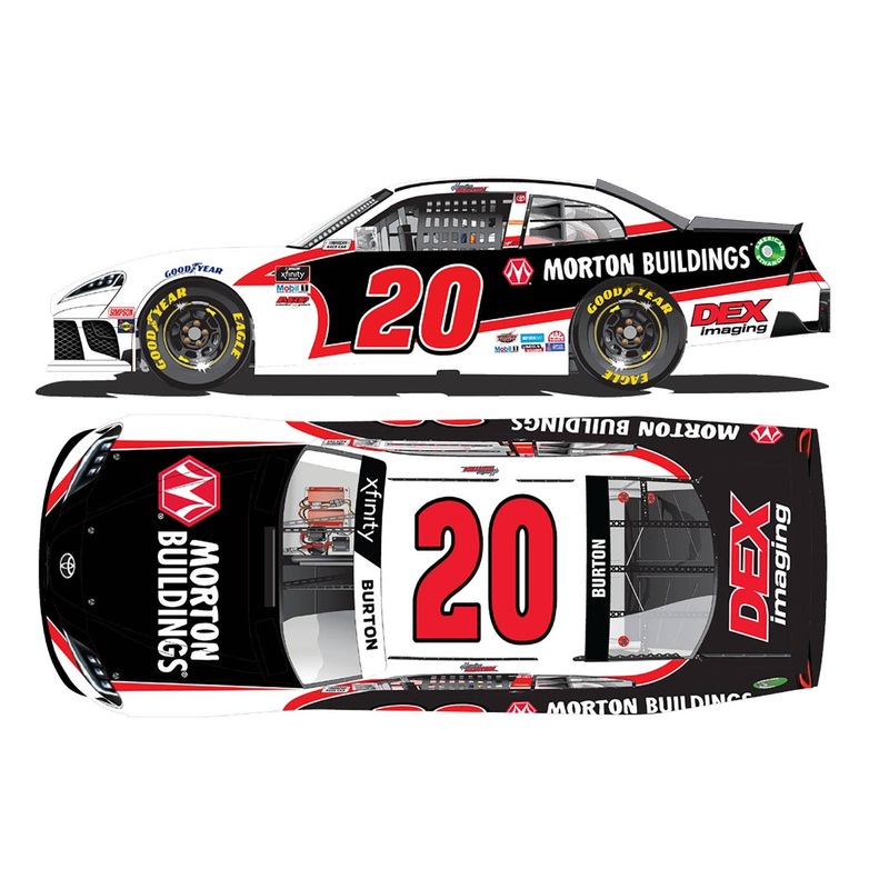 1/24 Harrison Burton #20 Morton Buildings TOYOTA Supra NASCAR Xfinity Series 2021 (Hood Open)