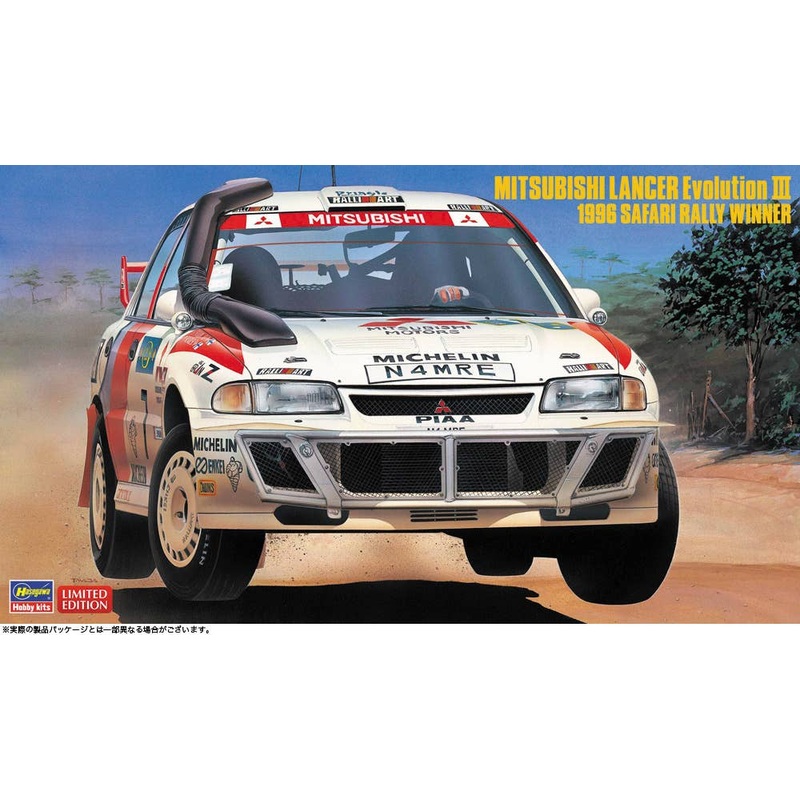 1/24 Mitsubishi Lancer Evolution III 1996 Safari Rally Winner