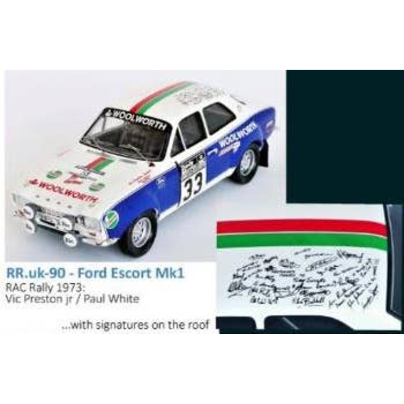 1/43 Ford Escort Mk1 1973 RAC Rally #33 V. Preston jr / P. White