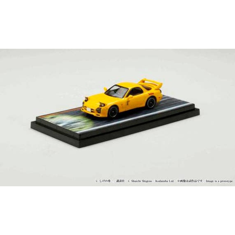1/64 MAZDA RX-7 (FD3S) RED SUNS / Initial D with Takumi Fujiwara, Keisuke Takahashi driver figure included