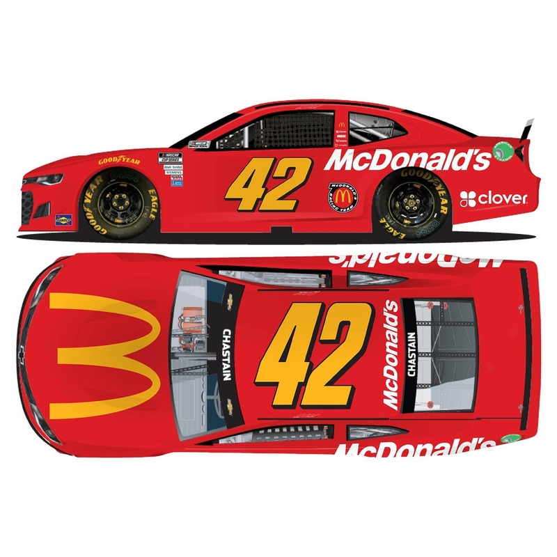 1/64 Ross Chastain # 42 McDonald's Slowback Chevrolet Camaro NASCAR 2021