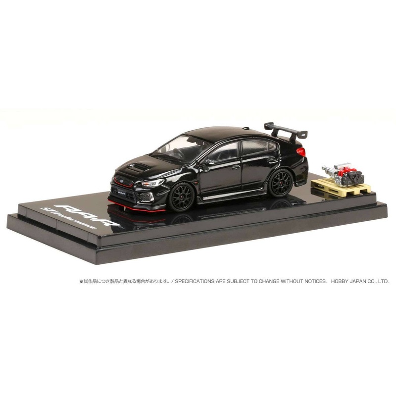 1/64 Subaru WRX STI RA-R Option Equipped Vehicle / with Engine Display Model Crystal Black Silica