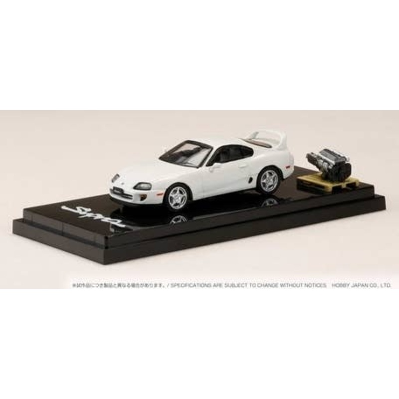1/64 Toyota Supra RZ (A80) With Engine Display Model Super White II