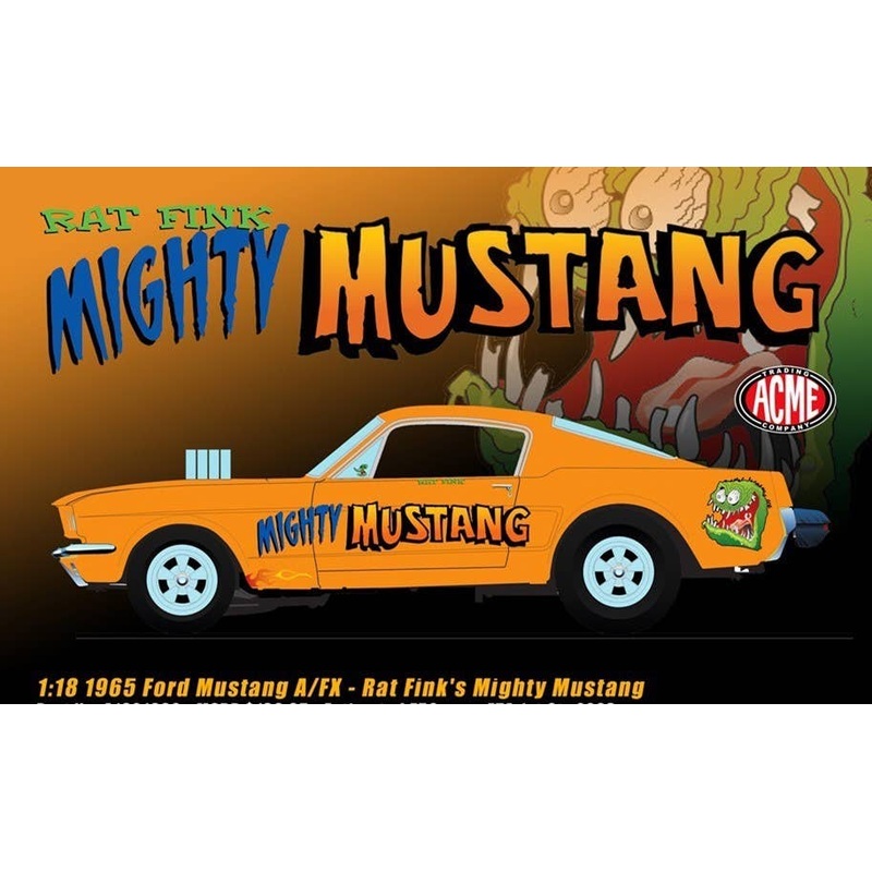 1/18 ACME 1965 Ford Mustang A/FX - Rat Fink's Mighty Mustang