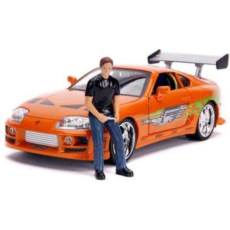 1/18 F & F 1995 Toyota Supra Orange (Brian) With Brian Figure / Light On