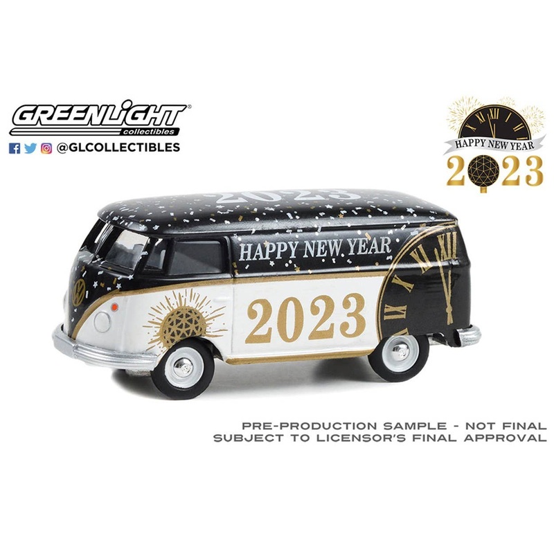 1/64 GreenLight Volkswagen Type 2 Panel Van - New Year 2023