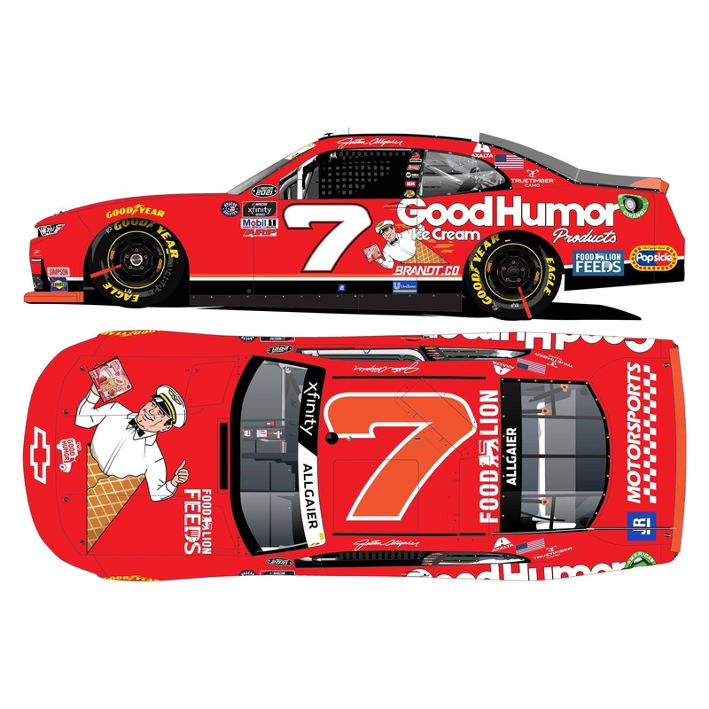1/64 Justin Allgaier # 7 Good Humor Slowback Chevrolet Camaro NASCAR Xfinity Series 2021