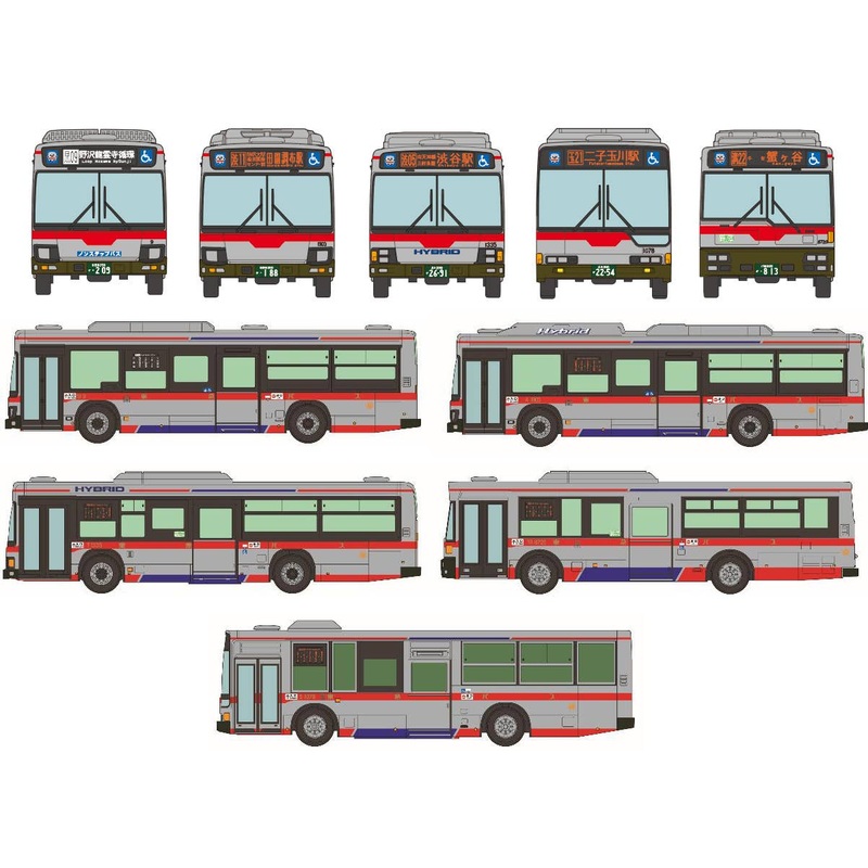 1/150 The Bus Collection Thank You Tokyu Transe Tokyu Bus Consignment Vehicle Set of 5