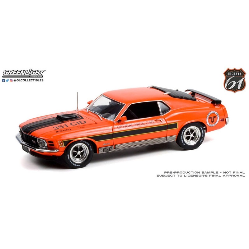 1/18 1970 Ford Mustang Mach 1 - Texas International Speedway Official Pace Car (1 of 1 Produced)