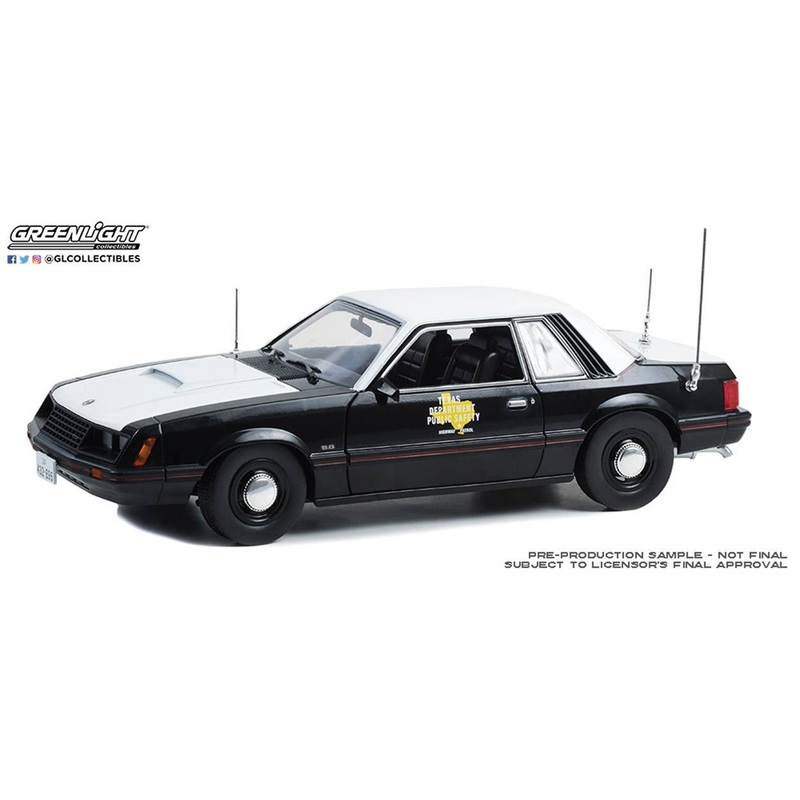 1/18 GreenLight 1982 Ford Mustang SSP - Texas Department of Public Safety