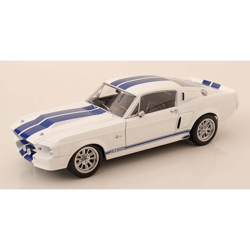 1/12 Ford Mustang Shelby Gt500 1967 White / Blue