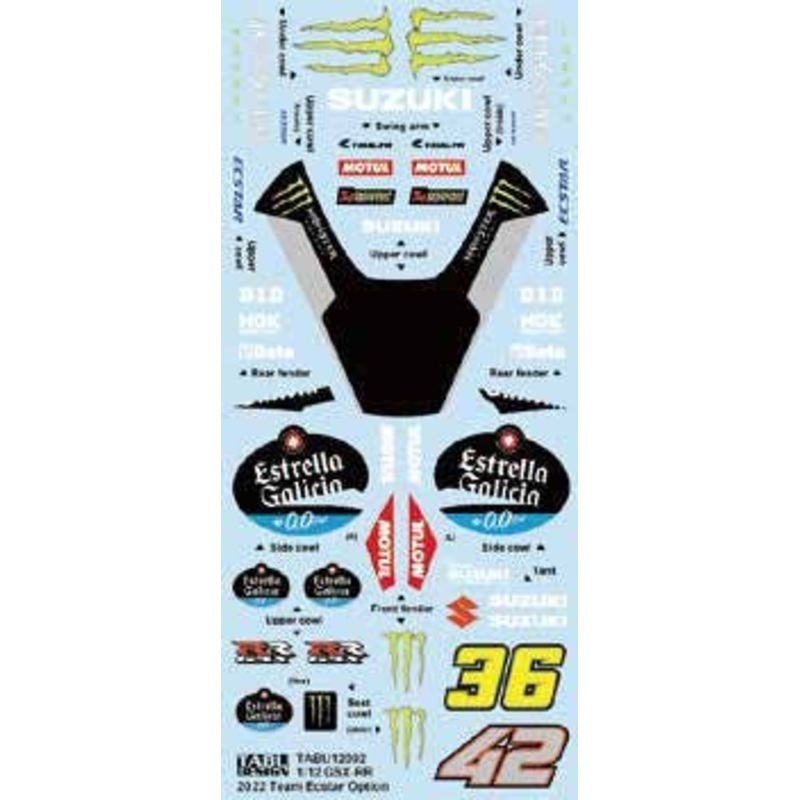 1/12 GSX-RR Team Ecstar Option 2022 For Tamiya