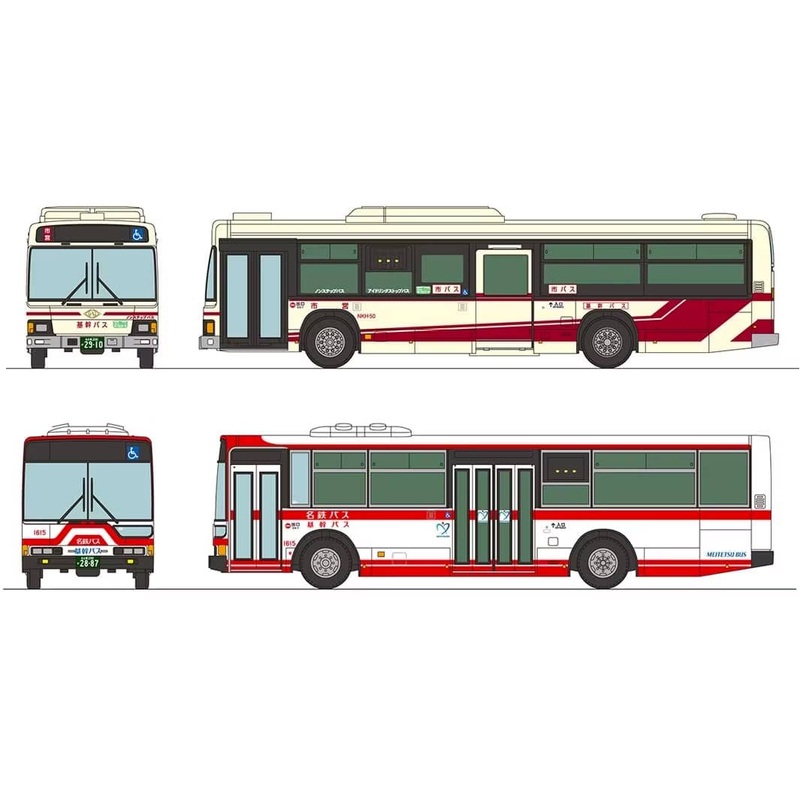 1/150 The Bus Collection Joint Operation Series 2 Core Bus Nagoya City Transportation Bureau/Meitetsu Bus Set of 2