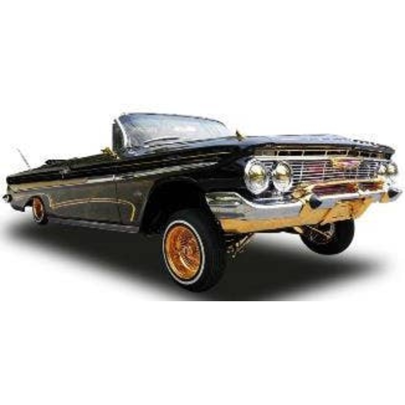 1/18 Chevrolet Impala Open Convertible 1961 Lowrider Black (with moving suspension)