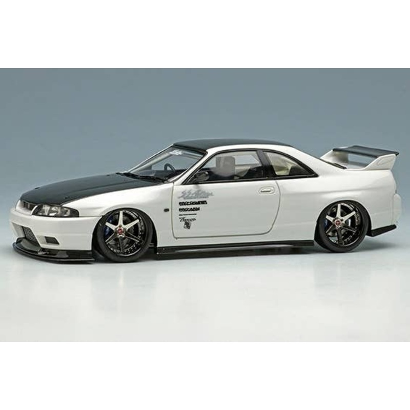 1/43 Garage Active ACTIVE R33 GT-R Wide Body Concept Pearl White & Carbon Bonnet