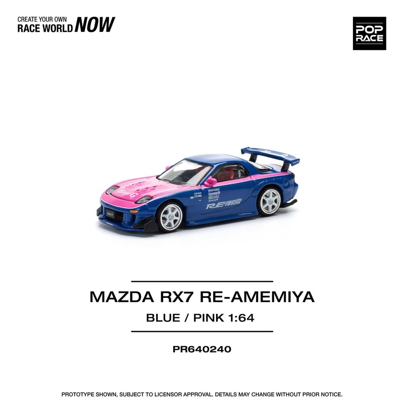 1/64 MAZDA RX7 RE-AMEMIYA BLUE PINK