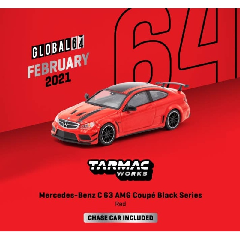 1/64 Mercedes-Benz C 63 AMG Coupe Black Series Red