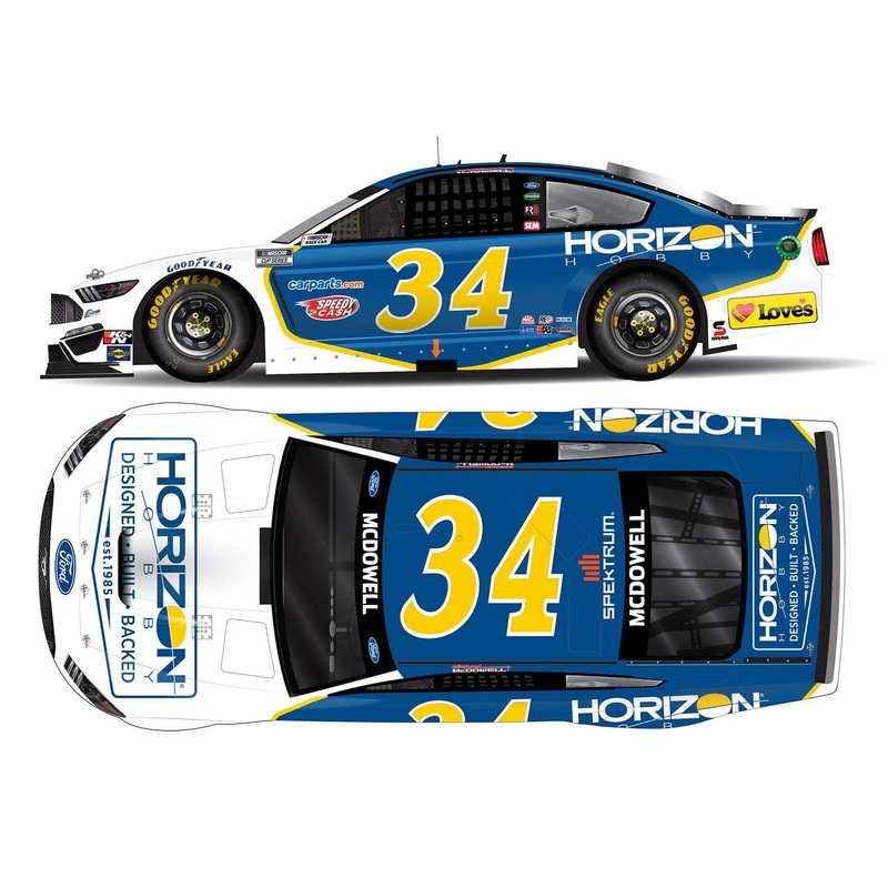1/64 Michael McDowell # 34 Horizon Hobby Ford Mustang NASCAR 2021